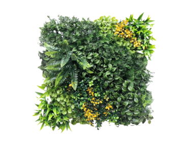 LUANDA | Pared helecho selvático premium 50x50cm | Plantas montadas en pared | Decoración cuadrada selva tropical.