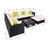 thumbnail of tectake Conjunto de ratán MARBELLA  Negro