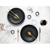 thumbnail of CreaTable Lava Stone Schwarz Tellerset 12-tlg Steinzeug