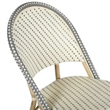 thumbnail of Chaise de terrasse bistrot parisien en aluminium et rotin gris