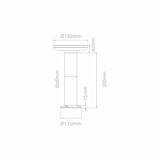 thumbnail of Mac Floor Black 4000K - Luminária LED para área externa, 12W IP65, 30cm de altura, em alumínio - Downlight - Beneito & Faure