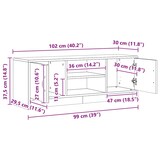 thumbnail of vidaXL TV-Schrank Artisan-Eiche 102x30x37,5 cm Holzwerkstoff