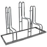 thumbnail of Fahrradständer für 6 Fahrräder höhenversetzt 210 x 75,5 cm Stahl feuerverzinkt grau 2x3 Bodenparker Reihenparker