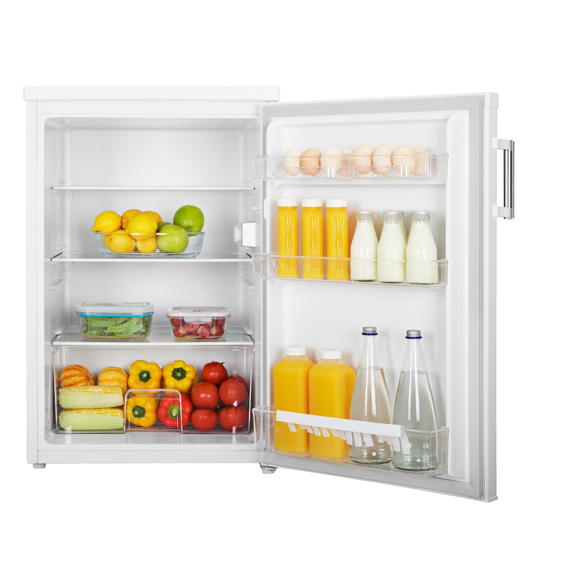 Frilec BERLIN166-V-010CW -Tafelmodel Koelkast - C label - Met RVS handgreep - 133 Liter - Wit