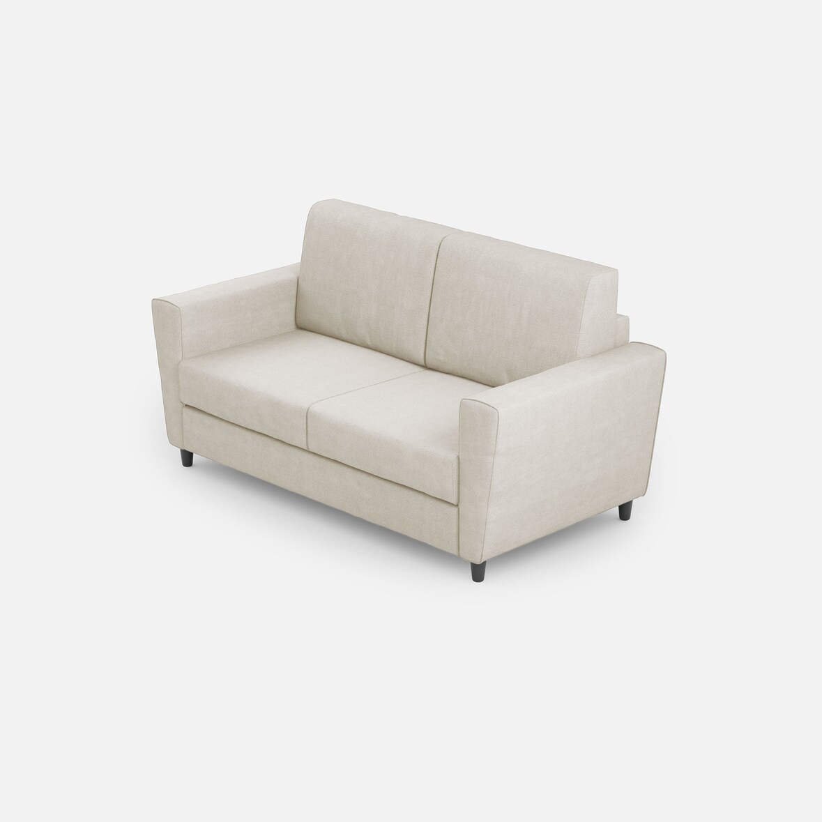 Yasel 2-zitsbank (twee zittingen van 60cm) buitenafmetingen L.152cm melkkleur