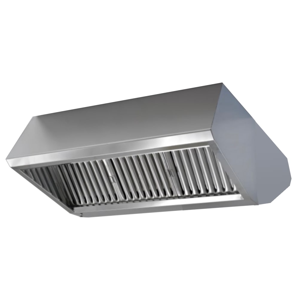 Campana mural con motor 400°c 2 horas 3+3 filtros de lamas - 1500x1500x685 mm - 1125 W 400/3V - 31061C4P Eurast