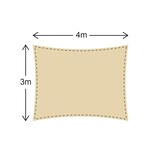 thumbnail of Rebecca Mobili Sonnensegel, rechteckig, 3 x 4 m aus beigem Polyethylen