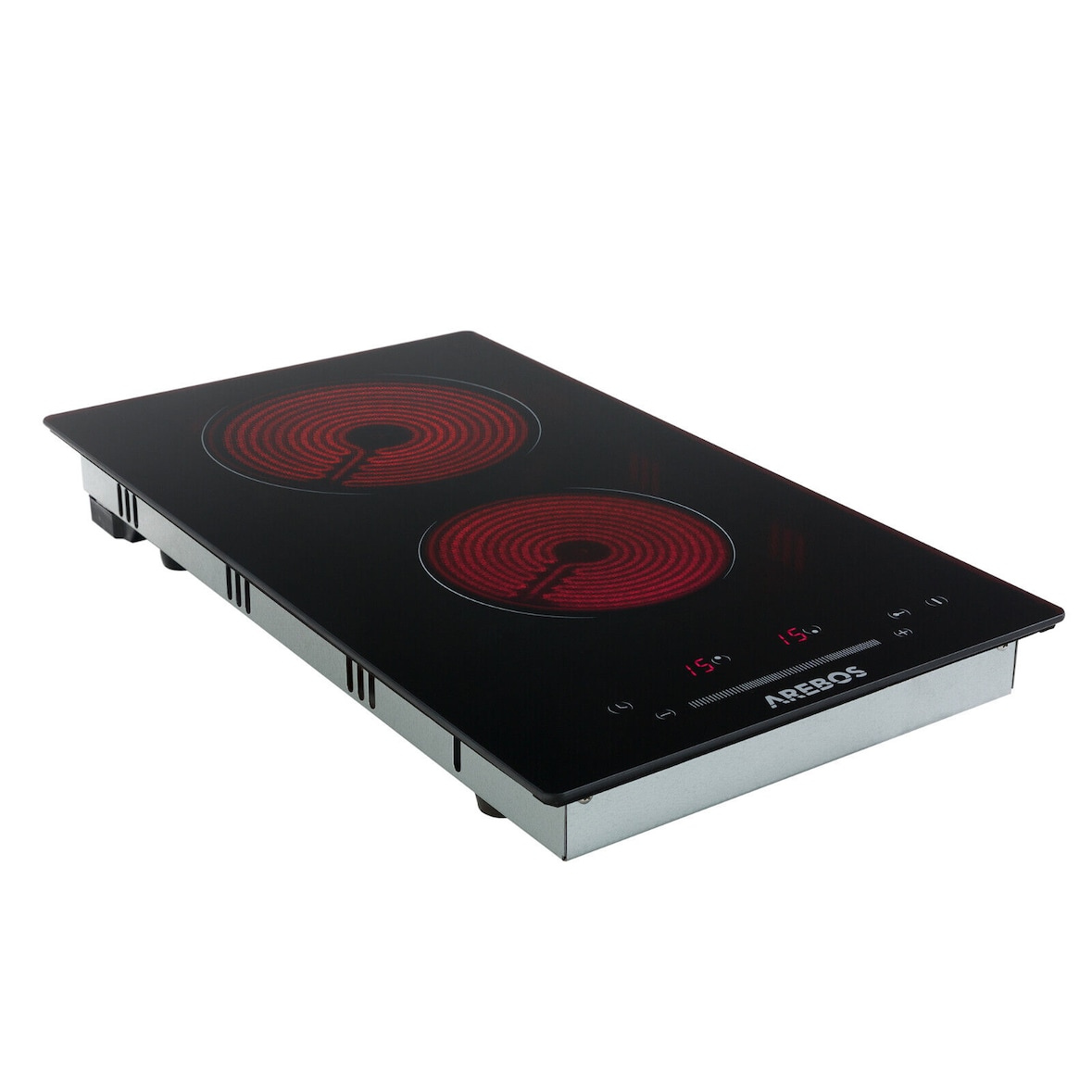 Fornello in Vetroceramica Piastre Autosufficiente 3000 W 2 Fuochi