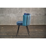 thumbnail of KAWOLA Stuhl JADA Esszimmerstuhl Velvet blau Fuß schwarz