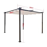 thumbnail of Pavillon Gartenzelt Gartendach Pergola Garten Terrasse Sonnenschutz 3x3 m KAIRO LIGHT beige