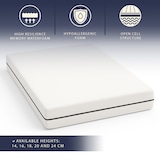 thumbnail of Matelas double français 140X200 mousse hypoallergénique | Hauteur 16 cm | Orthopédique | Housse anti-acariens | Fabriqué Italie