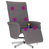thumbnail of vidaXL Massagesessel mit Fußteil Grau Kunstleder