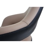 thumbnail of Set di 2 sgabelli da bar HWC-F16, sgabello da bar da banco sgabello girevole, con schienale in similpelle ~ taupe-nero