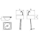 thumbnail of Lavamanos mural con doble pedal Fabricante: Fricosmos. Referencia: 061208