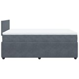 thumbnail of vidaXL Boxspringbett mit Matratze Dunkelgrau 120x190 cm Samt