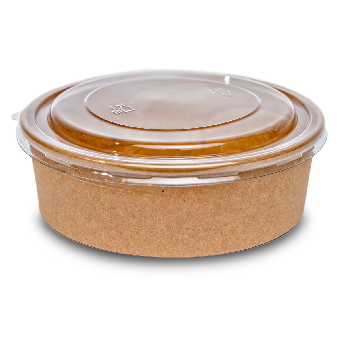 Inoverse 200 Stück Kraft Salatschalen mit Deckel 750 ml, Salat-Bowl, Einwegschalen Salatbecher, KartonschaleSalatbox to go