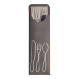 thumbnail of 100 Bestecktaschen 23,5 cm x 7,3 cm anthrazit inkl. farbiger Serviette