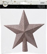 thumbnail of Christbaumspitze Stern Glitzer Weihnachtsbaumspitze Tannenbaumspitze hellrosa