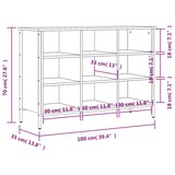 thumbnail of vidaXL Schuhregal Braun Eichen-Optik 100x35x70 cm Holzwerkstoff