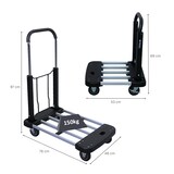 thumbnail of Klappbarer Profi-Transportwagen TAURUS 150 | HxBxT 97x53-76x46cm | Traglast 150kg | Höhenverstellbarer Griff | Transporthilfe Klappwagen