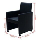 thumbnail of vidaXL Eetkamerstoelen 2 st kunstleer zwart