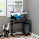 thumbnail of HOMCOM Mesa de Computador com 1 Gaveta Bandeja para Teclado e Suporte para CPU para Escritório Estúdio  90x50x95 cm Preto