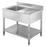 thumbnail of Lavello in acciaio inox con base 100 x 60 x 90 cm - 1 vasca a sinistra