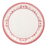 thumbnail of VEPATIM 20 Pappteller rund Ø 23 cm mit Motiv "Nordische Rentiere" weiß/rot