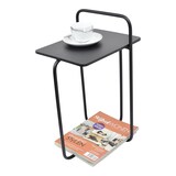 thumbnail of LOFT42 Easy Bijzettafel met Tijdschriften- of Krantenbak - Metaal - Mat Zwart - 62x28x37