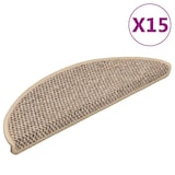 thumbnail of vidaXL Trapmatten zelfklevend 15 st sisal-look 56x17x3 cm donkerbeige
