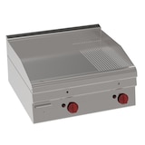 thumbnail of EURAST - Plaat-frytop fe 15 mm op gas deels geribbeld tafelmodel - 700x600x280 mm - 8 Kw - 30420311