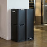thumbnail of Kitchen Move Cestino a pedale raccolta differenziata HAJA nero 60L Acciaio inossidabile Nero