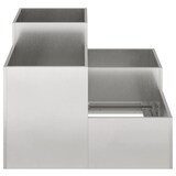 thumbnail of vidaXL Gartenblumentopf Silber 80 x 80 x 60 cm Edelstahl