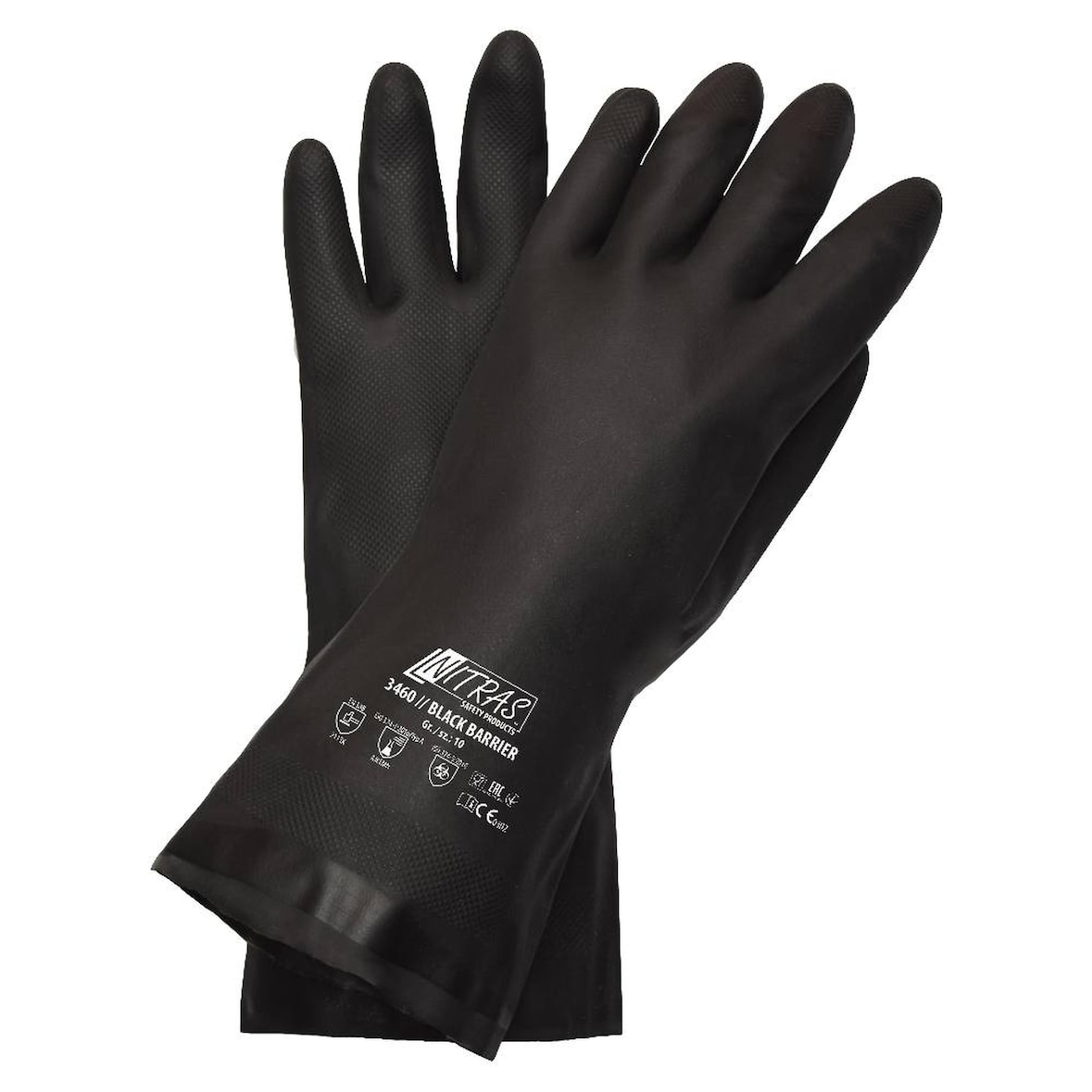 Nitras BLACK BARRIER 12 Paar Chemikalienhandschuhe | schwarz | Gr. 11
