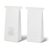 thumbnail of Greenbox - Bolsa tipo bloque con ventana M, 11,5 x 7 x 24,5 cm, lámina de PP, blanca, cinta con clip, papel kraft, 400 unidades.