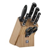 thumbnail of Zwilling Set coltelli Prof.S con spelucchino, coltello universale, coltello da cuoco, coltello da pane, forbici multiuso e acciaino con ceppo in bambù