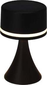 thumbnail of WellHome - Solar Tischlampe in Schwarz, wiederaufladbar mit Solarpanel und USB-Ladeanschluss Ø12,6x20,6cm