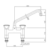 thumbnail of Combisteel mengkraan met 2-gats uitloopkraan