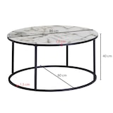 thumbnail of Runder Couchtisch Marmor-Optik, Modernes Design, 80 cm Durchmesser. 80x80x40 cm | Kadima Design