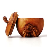 thumbnail of Dose in Apfelform aus Olivenholz 10 cm