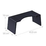 thumbnail of Relaxdays Toilettenhocker, klappbar, Hocker Toilettengang, Erwachsene, Bambus, rutschfest, HxBxT: 19x43,5x20 cm, schwarz