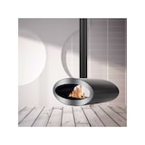 thumbnail of MERU TUBE – Hängender rotierender Biokamin – Inox-Boll