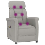 thumbnail of vidaXL Massagesessel mit Kissen Hellgrau 70.5 x 96.5 x 95 cm Polyester