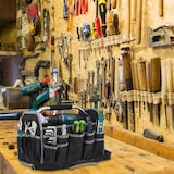 thumbnail of Relaxdays Werkzeugtasche, leer, Schultergurt & Tragegriff, offene Tragetasche für Werkzeug, HBT 30 x 42 x 23 cm, schwarz
