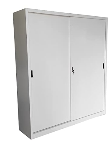 Armadio Alto in Metallo Ante Scorrevoli Dim. Cm L180 x P45 x H200 cm