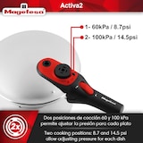 thumbnail of Magefesa Activa2 - Set de Ollas Express Rápidas 3 + 6L, Acero Inoxidable 18/10, 2 Programas de Cocción, Apta para Todo Tipo de Cocinas, Inducción