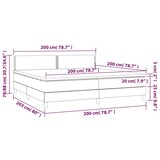 thumbnail of vidaXL Boxspringbett mit Matratze & LED Dunkelgrün 200x200 cm Samt