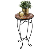 thumbnail of tectake Tavolino da balcone sgabello portafiori decorato a mosaico 30 x 30 x 61,5 cm - 402768