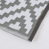thumbnail of Alfombra de exterior rectangular de  120x180 cm  color blanco y gris , Impermeable, Reversible, Ecológica