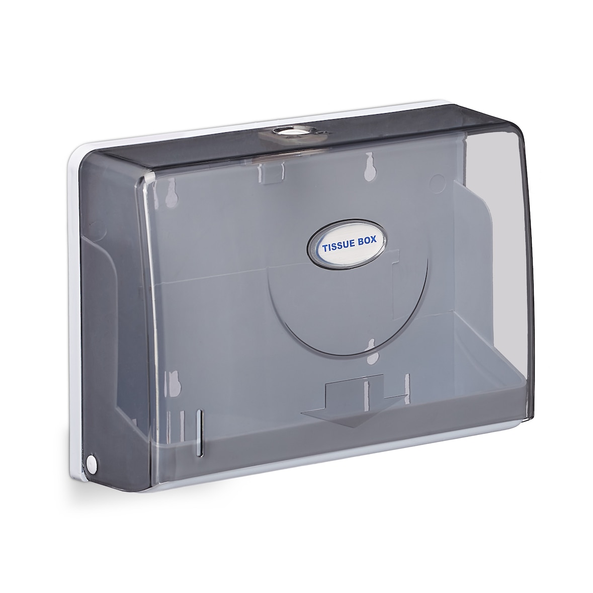Relaxdays Papierhandtuchspender, für H2 Papierhandtücher, Wandmontage, Handtuchspender, HBT 20,5x27,5x10 cm, weiß/grau